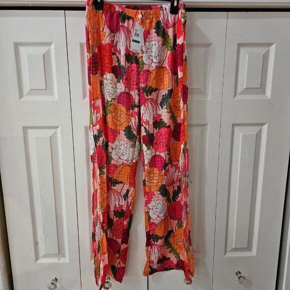 Trina Turk Women's Sunny Bloom Print Swim Slit Cover Up Pants - Picture 7 of 9